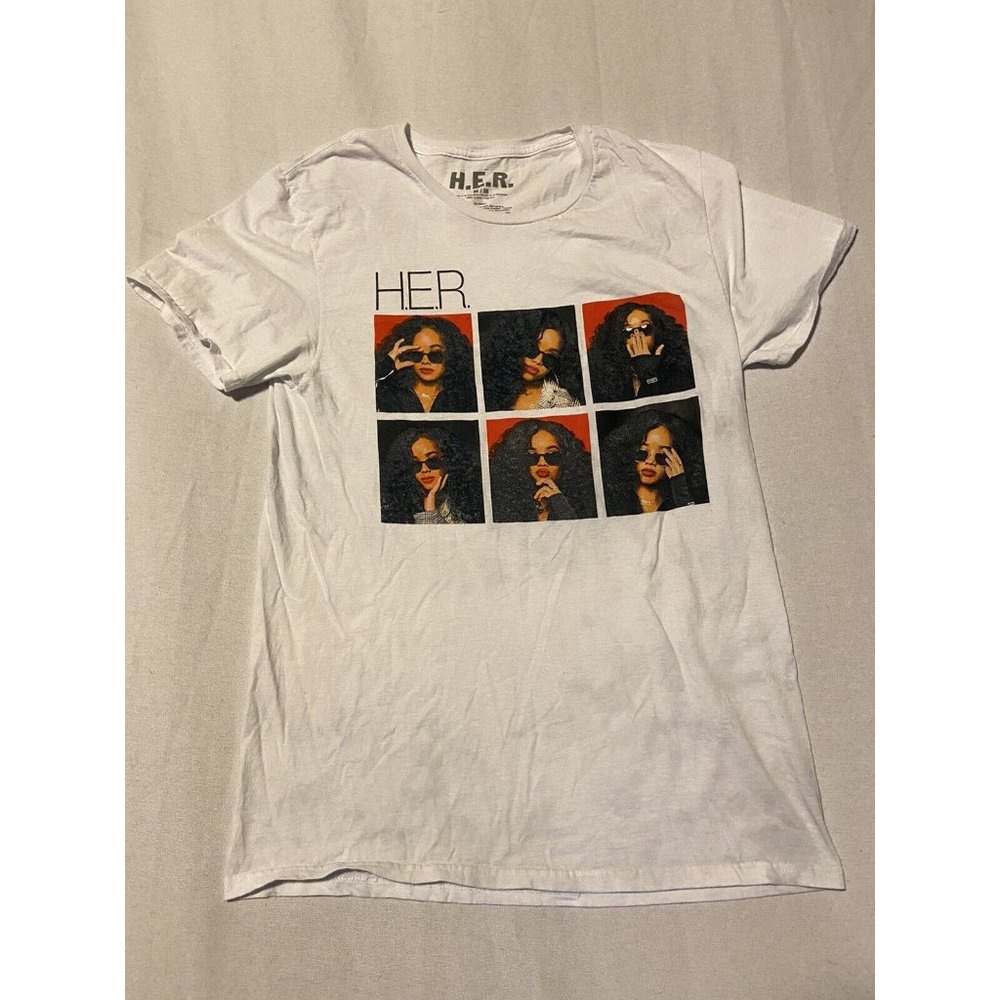H.E.R. Medium Graphic Cotton T Shirt  STAIN